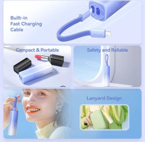 Батарея універсальна Vention FHWL0 5000mAh 20W Gradient Blue