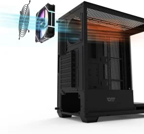 Фото: Корпус DARKFLASH DS900 Black with window (DS900 BLACK) № 7 | KTC