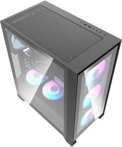 Корпус DARKFLASH DRX70 Glass Black with window (DRX70 GLASS BLACK)