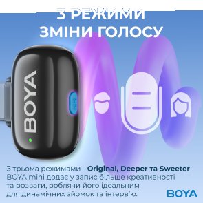 Радіосистема BOYA mini-23 Type-C Black