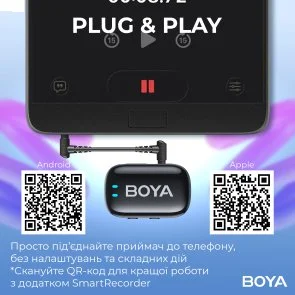 Фото: Радіосистема BOYA mini-18 TRS for camera Black № 7 | KTC