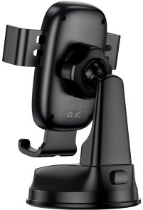 Кріплення для мобільного телефону BOROFONE BH130 Follower Gravity Car Holder Black (6941991121289)