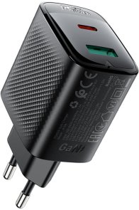 Зарядний пристрій Acefast A106 QC3.0 PD GaN 45W Black (6974316284031)