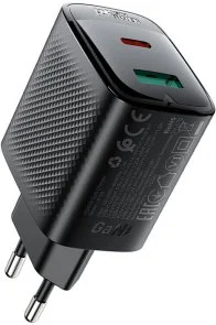 Фото: Зарядний пристрій Acefast A106 QC3.0 PD GaN 45W Black (6974316284031) № 3 | KTC