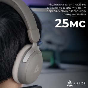 Гарнітура Ajazz AHM08 Max WL/BT Grey (AHM08-MAX-GW)