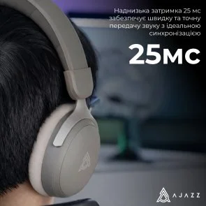 Фото: Гарнітура Ajazz AHM08 Max WL/BT Grey (AHM08-MAX-GW) № 11 | KTC