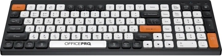 Клавіатура, OfficePro SK985BO WL/BT, Black/White