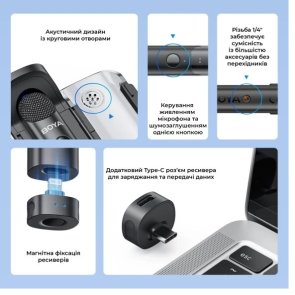 Радіосистема BOYA Magic-07 Type-C Black