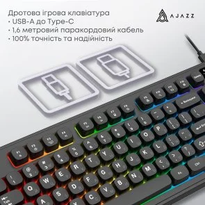 Фото: Клавіатура Ajazz AF98 USB Black (AF98-B) № 7 | KTC