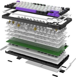Клавіатура Hator Hellyberry HK75 Mechanical Linear Wireless/BT Black/White (HK75 wireless)