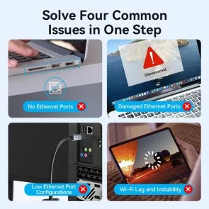 Фото: Мережева карта Vention USB-C - Gigabit Ethernet (CFPHB) № 5 | KTC