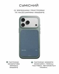 Фото: Чохол Native Union for Apple iPhone 17 Pro - RE Classic Slate Green (RECLA-GRN-NP25P) № 4 | KTC