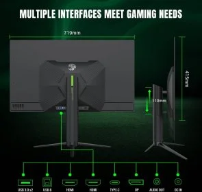 Фото: Монітор Gamemax GMX32UCDM Black - 31.5" QD-OLED / 3840×2160 / 240 Гц / AMD FreeSync, Nvidia G-Sync / HAS № 13 | KTC