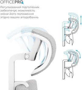 Крісло OfficePro Elegant OC600 White/Light Gray (OC600-W-LG-LG)