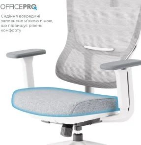 Фото: Крісло OfficePro Elegant OC600 White/Light Gray (OC600-W-LG-LG) № 15 | KTC