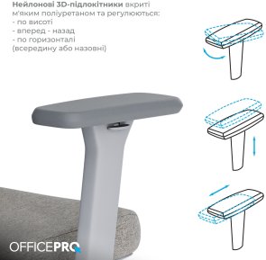 Крісло OfficePro Wave OC599 Gray (OC599-G-G-G)
