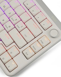 Клавіатура компактна KZZI I75 Red Switch WL/BT/USB White (6977534870628)