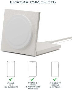 Бездротовий зарядний пристрій Native Union Rise Solo Qi2 Sandstone (RS-SL-SAN)