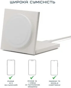 Фото: Бездротовий зарядний пристрій Native Union Rise Solo Qi2 Sandstone (RS-SL-SAN) № 5 | KTC