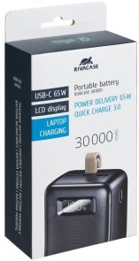 Батарея універсальна RivaCase RivaPower VA1083 30000mAh, 1xUSB, 2xType-C, 65W, Black