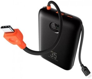 Батарея універсальна Veger K2 20000mAh 35W Built-in Cables Lightning / Type-C Black (6977525750120)