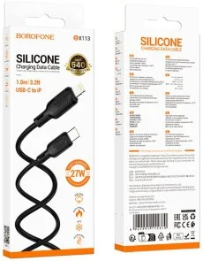 Фото: Кабель BOROFONE BX113 Lenny 27W AM / Lightning 1m Black (6941991115370) № 5 | KTC