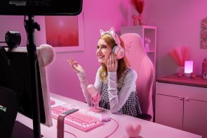 Гарнітура Razer Kraken Kitty V3 Pro Quartz (RZ04-05170200-R3M1)