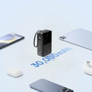 Фото: Батарея універсальна Baseus EnerFill FC51 Bipow2 Pro 30000mAh 22.5W Built-in Type-C Cable Black (E0028100) № 2 | KTC