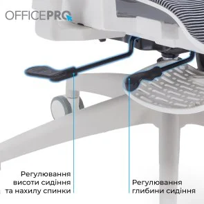 Фото: Крісло OfficePro Skyline Footrest OC750 White/Dark Gray (OC750-W-DG-DG) № 16 | KTC