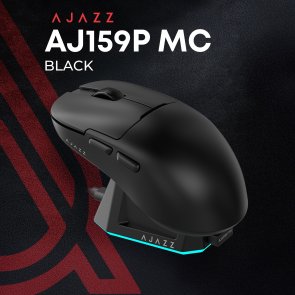Миша Ajazz AJ159P MC WL/BT/USB Black (AJ159P-MC-B)