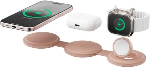 Бездротова зарядна станція Satechi OntheGo 3-in-1 Desert Rose (ST-QTG31R)