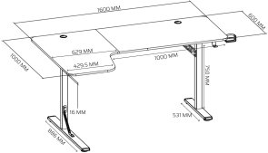  Стіл для геймерів GamePro GDC216 Black