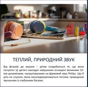 Фото: Навушники Philips Kids TAK2000CT/00 Chrystal Teal № 11 | KTC