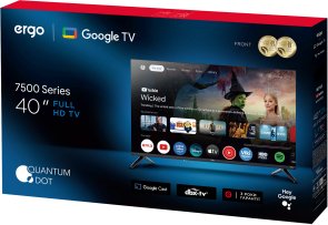 Телевізор QLED Ergo 40JFQ7500 (Smart TV, Wi-Fi, 1920x1080)