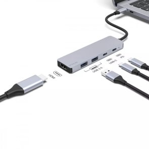 USB-хаб Proove Iron Link 5in1 Silver (HBIL00222024)