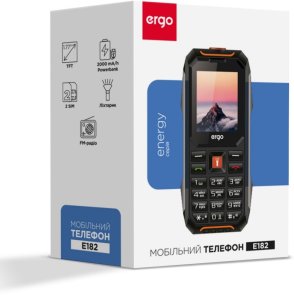 Мобільний телефон ERGO E182 Black/Orange