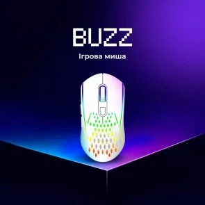 Фото: Миша Proove Gaming Buzz Wireless White (WMBU00022402) № 5 | KTC
