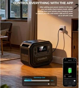 Фото: Зарядна станція Choetech BS064 2500W 2160Wh + Wi-Fi + BT № 7 | KTC