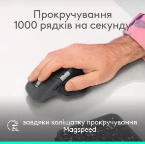 Фото: Миша Logitech MX Master 4 Performance Wireless/Bluetooth Graphite (910-007562) № 10 | KTC
