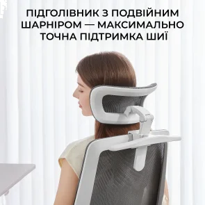 Фото: Крісло SIHOO M59AS Mesh Gray (M59AS-M301) № 12 | KTC