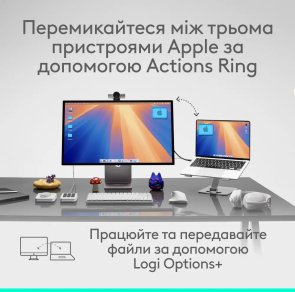 Миша Logitech MX Master 4 for Mac Wireless/Bluetooth Space Black (910-007577)