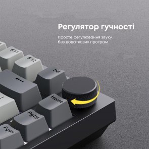 Клавіатура Ajazz AK820 Sea Salt Switch ENG/UKR USB Black (AK820-SS-BGY)