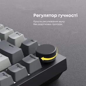 Фото: Клавіатура Ajazz AK820 Sea Salt Switch ENG/UKR USB Black (AK820-SS-BGY) № 16 | KTC