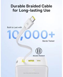 Батарея універсальна Baseus EnerFill FC51 Bipow2 Pro 30000mAh 22.5W Built-in Type-C White (E0028101)