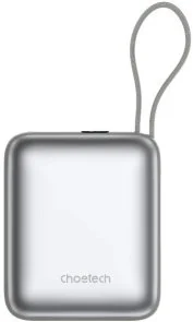 Фото: Батарея універсальна Choetech B832 10000mAh 35W Buid-in Type-C Cabel Grey (B832-GY) № 4 | KTC