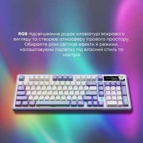 Клавіатура Ajazz AK980 V2 Maillard Switch WL/BT/USB White (AK980-V2-M-PWB)