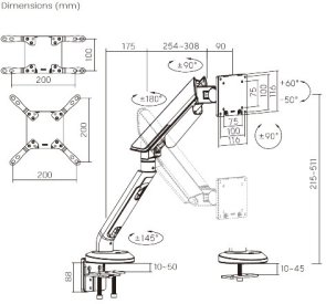 Кронштейн ITech LDT96-C012 Black