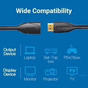 Фото: Кабель Vention v2.0 HDMI / HDMI 1m Black (VAA-B06-B100) № 7 | KTC