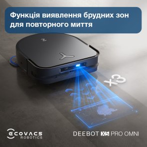 Робот-пилосос ECOVACS DEEBOT Ozmo X5 Pro Omni DDX39 Black (X5PRO OMNI DDX39 BL)