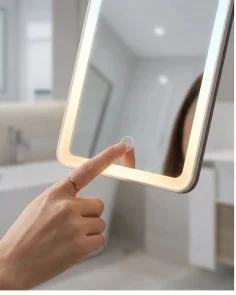 Фото: Дзеркало для макіяжу з підсвіткою Xiaomi DOCO Leather case mirror Pink (FM001/FM007) № 3 | KTC